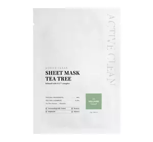 Тканевая маска Village 11 Factory Active Clean Sheet Mask Tea Tree с чайным деревом 23 г (8809663754402) Тканевая маска Village 11 Factory Active Clean Sheet Mask Tea Tree с чайным деревом 23 г (8809663754402)