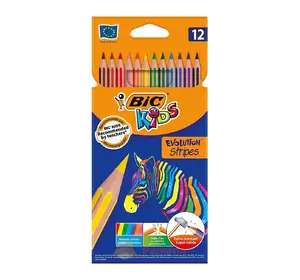 Карандаши цветные bic evolution stripes (12 цветов) (3086123499102) Карандаши цветные bic evolution stripes (12 цветов) (3086123499102)