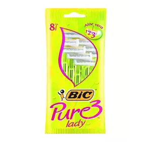 Набор бритв без сменных картриджей BIC pure 3 lady (8 шт) (3086126726991) Набор бритв без сменных картриджей BIC pure 3 lady (8 шт) (3086126726991)