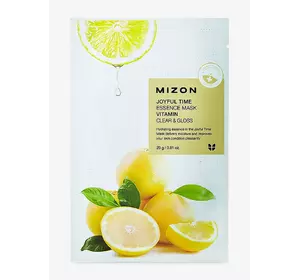 Тканевая маска для лица Mizon Joyful Time Essence Mask с витамином С 23 г (8809663752354) Тканевая маска для лица Mizon Joyful Time Essence Mask с витамином С 23 г (8809663752354)