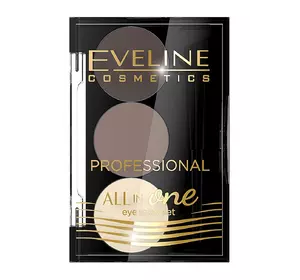 Набор для бровей Eveline All in One Professional №01 Темно-коричневый 28.8 г (5901761957631)
