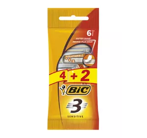 Набор бритв без сменных картриджей bic sensitive 3 (4 + 2 шт) (3086126693279) Набор бритв без сменных картриджей bic sensitive 3 (4 + 2 шт) (3086126693279)
