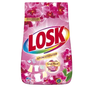 Стиральный порошок Losk Ароматерапия Автомат Эфирные масла и аромат Малазийского цветка 30 циклов стирки 4.5 кг (9000101805604) Стиральный порошок Losk Ароматерапия Автомат Эфирные масла и аромат Малазийского цветка 30 циклов стирки 4.5 кг (9000101805604)