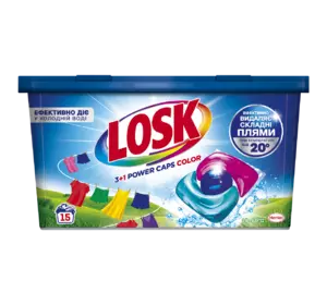 Капсулы для стирки Losk 3+1 Power Caps Color 15 шт (9000101803457) Капсулы для стирки Losk 3+1 Power Caps Color 15 шт (9000101803457)