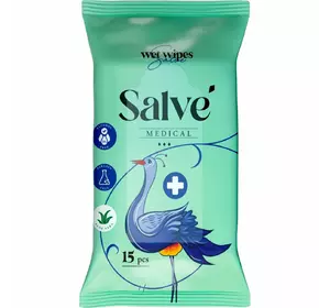 Салфетки вологі Salve медичні 15 шт (5853954200768) Салфетки вологі Salve медичні 15 шт (5853954200768)