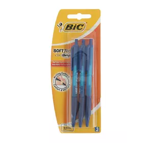 Набор шариковых ручек автоматических BIC Soft Feel Clic Grip 3 шт Синие (3086123256460) Набор шариковых ручек автоматических BIC Soft Feel Clic Grip 3 шт Синие (3086123256460)