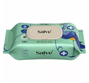 Салфетки влажные Salve медицинские 120 шт (5853954200782) Салфетки влажные Salve медицинские 120 шт (5853954200782)